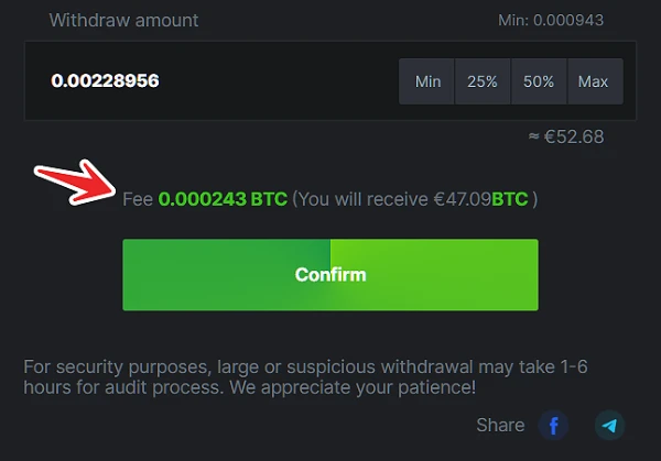 Crypto Casino Withdrawal Fee