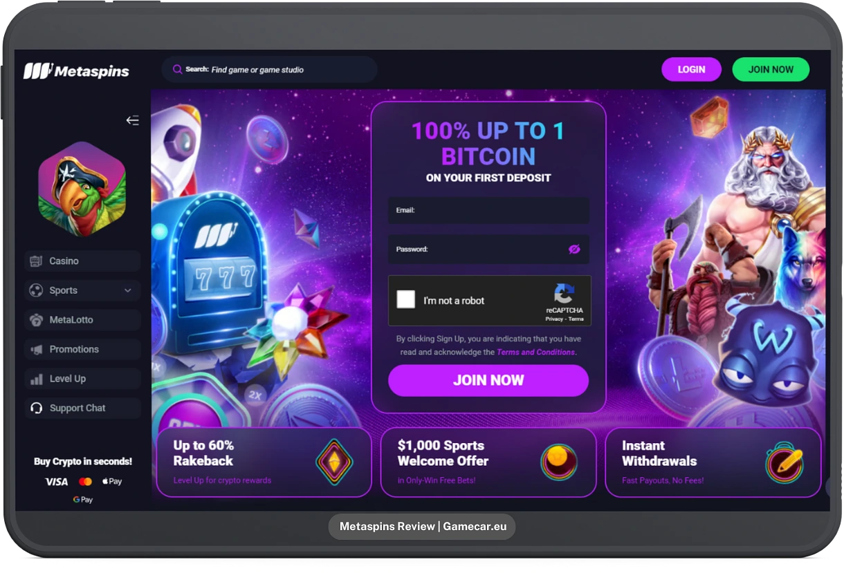 Metaspins Crypto Casino